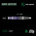 WINMAU Simon Whitlock Steeldarts 90%. 22grs.