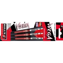 Dardos Bulls Darts De Wega Brass Chromed Red 18g 17128