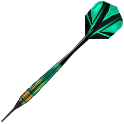 HARROWS VIVID BRASS GREEN. 18gR SOFTIP DARTS