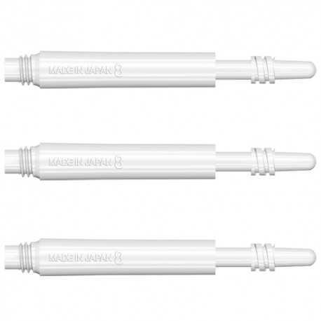 8 FLIGHT Spin shafts white 26 mm. 3 uts.